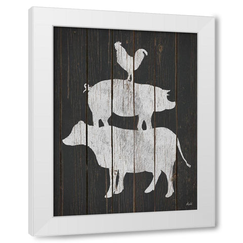 Farm Stack White Modern Wood Framed Art Print by Metz, Andi