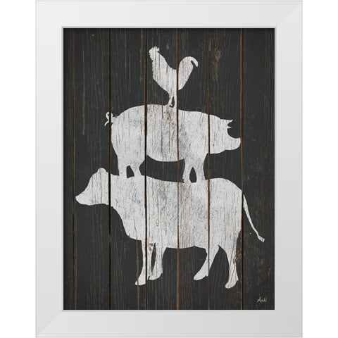 Farm Stack White Modern Wood Framed Art Print by Metz, Andi