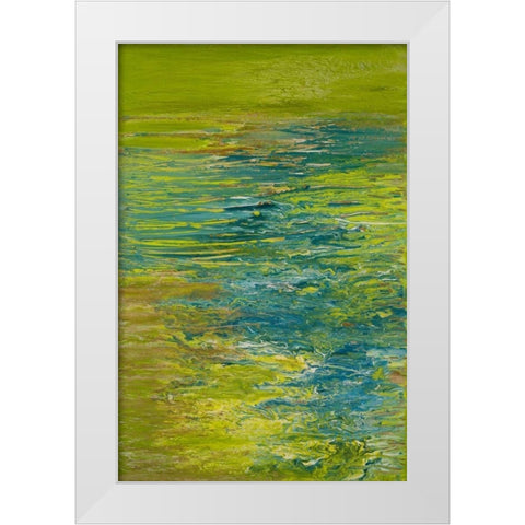 The Lake White Modern Wood Framed Art Print by Mercado, M.