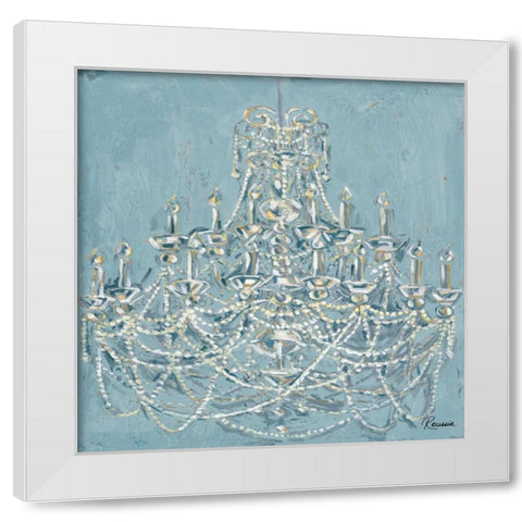 New Chandelier I White Modern Wood Framed Art Print by French-Roussia, Heather A.