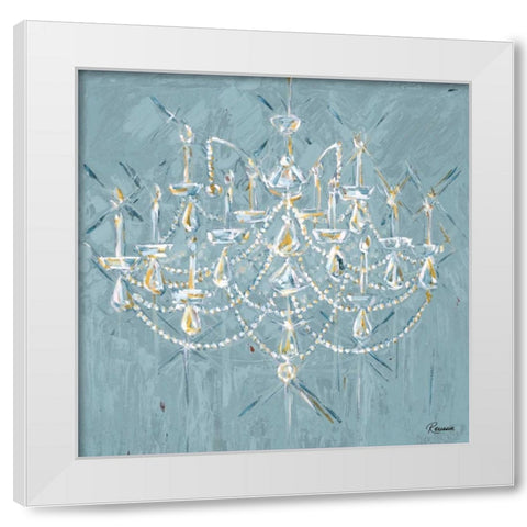 New Chandelier II White Modern Wood Framed Art Print by French-Roussia, Heather A.