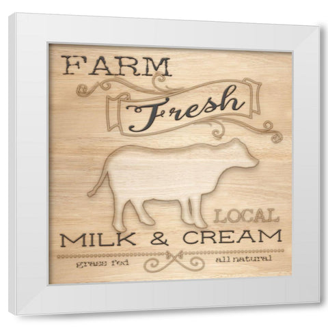 Country Organic Dairy I White Modern Wood Framed Art Print by Metz, Andi