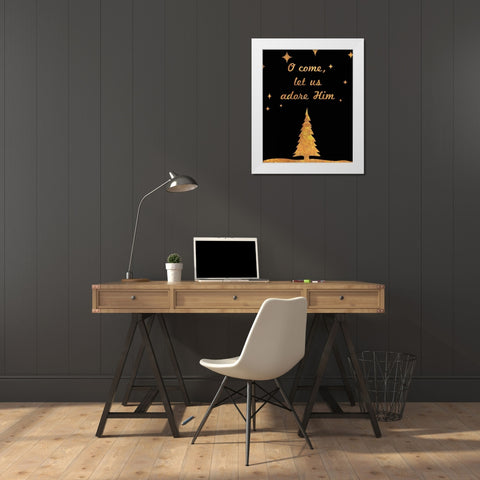 O Christmas I White Modern Wood Framed Art Print by Studio, Sd Graphics
