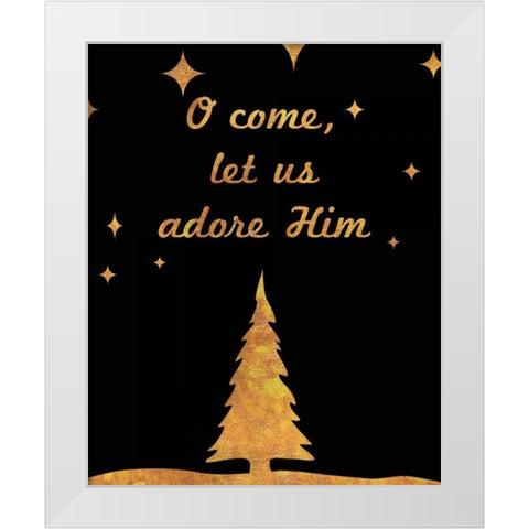 O Christmas I White Modern Wood Framed Art Print by Studio, Sd Graphics