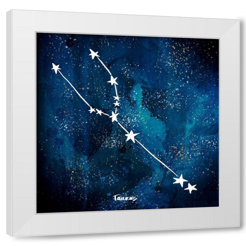 Taurus White Modern Wood Framed Art Print by Papa, Kat