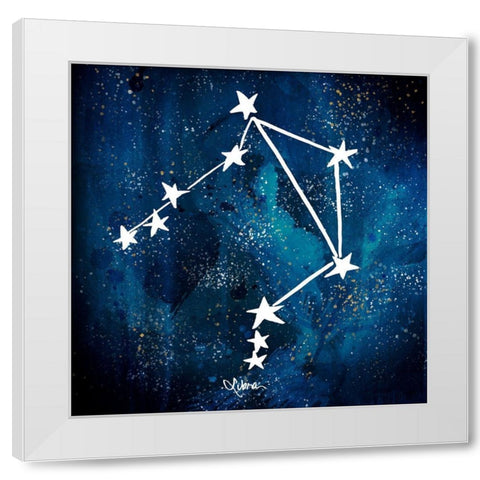 Libra White Modern Wood Framed Art Print by Papa, Kat