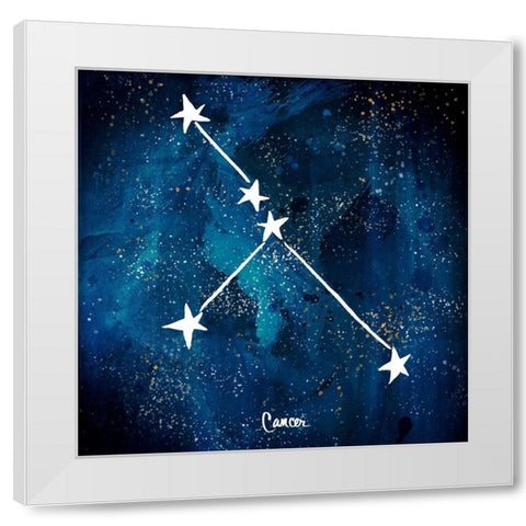 Cancer White Modern Wood Framed Art Print by Papa, Kat