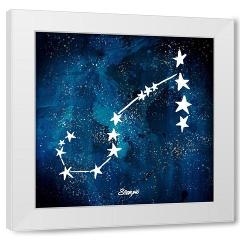 Scorpio White Modern Wood Framed Art Print by Papa, Kat