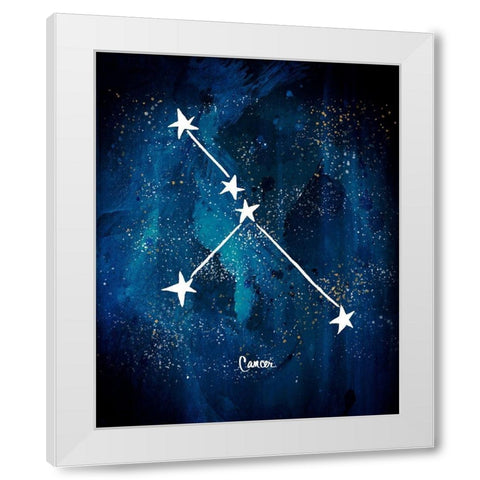 Cancer White Modern Wood Framed Art Print by Papa, Kat