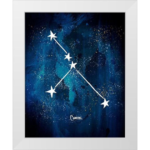 Cancer White Modern Wood Framed Art Print by Papa, Kat