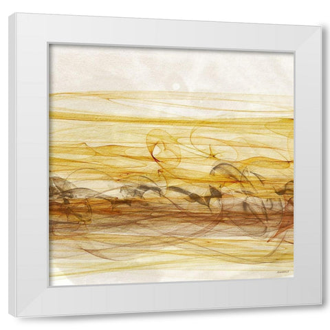 Sunshine Dance I White Modern Wood Framed Art Print by Meneely, Dan