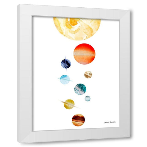 Collection Of Planets White Modern Wood Framed Art Print by Loreth, Lanie