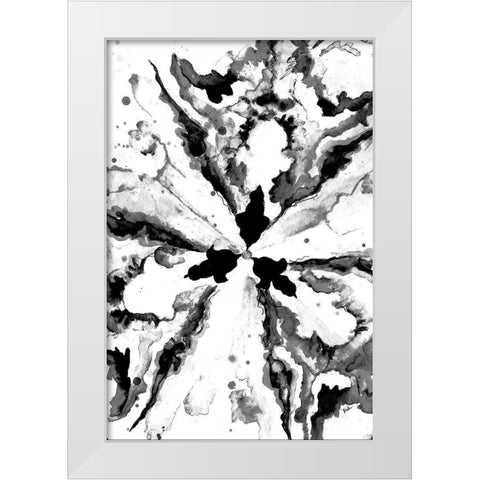 Monochrome Constellation White Modern Wood Framed Art Print by Pinto, Patricia