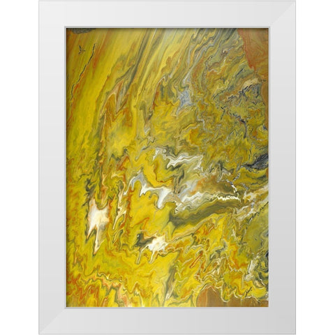 Golden Peak White Modern Wood Framed Art Print by Gonzalez, Roberto