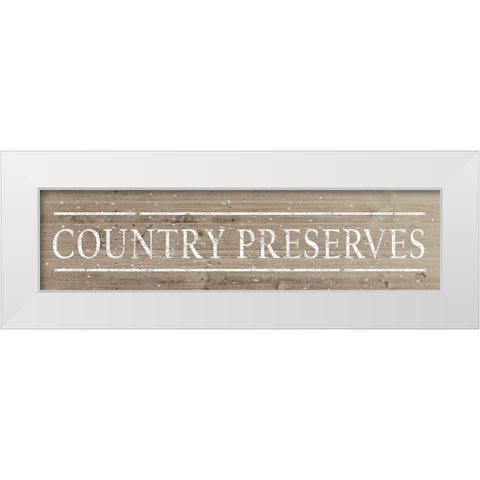 Country Preserves White Modern Wood Framed Art Print by Medley, Elizabeth