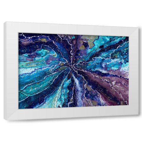 Deep Galaxy White Modern Wood Framed Art Print by Bucheli, Amaya