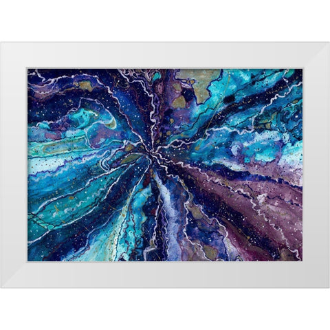 Deep Galaxy White Modern Wood Framed Art Print by Bucheli, Amaya