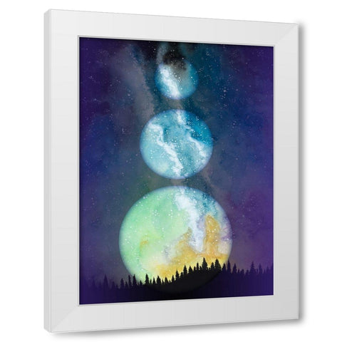 Within Space White Modern Wood Framed Art Print by Bucheli, Amaya