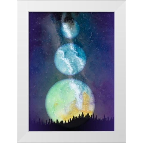 Within Space White Modern Wood Framed Art Print by Bucheli, Amaya