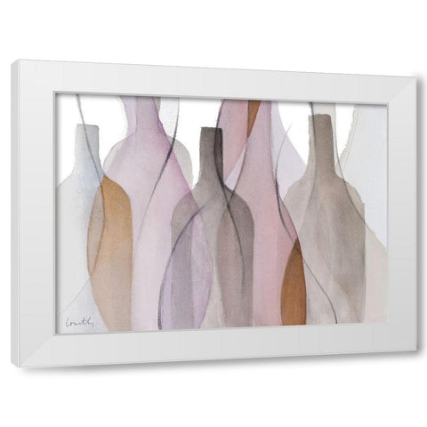 Midnight Crowd White Modern Wood Framed Art Print by Loreth, Lanie