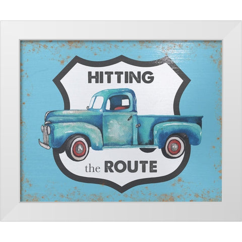 Hitting the Route White Modern Wood Framed Art Print by Medley, Elizabeth
