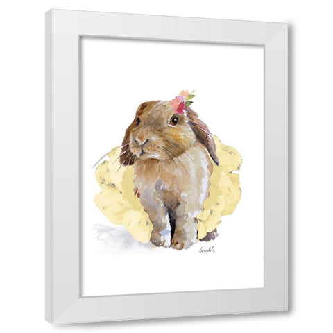 Ballet Bunny II White Modern Wood Framed Art Print by Loreth, Lanie