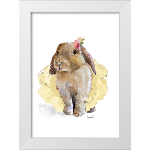 Ballet Bunny II White Modern Wood Framed Art Print by Loreth, Lanie