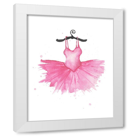 Pink Tutu White Modern Wood Framed Art Print by Medley, Elizabeth
