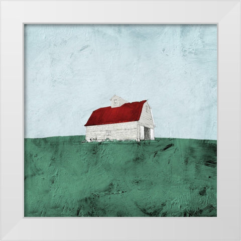 Mint Fields White Modern Wood Framed Art Print by Mabat, Ynon