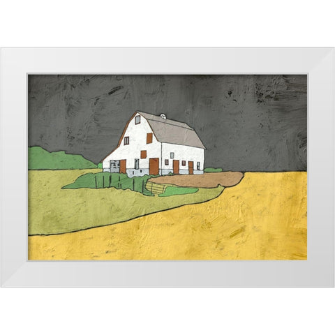 White Barn White Modern Wood Framed Art Print by Mabat, Ynon