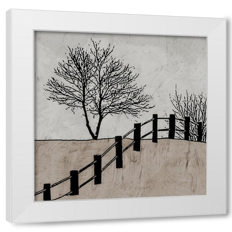 Over the Fence White Modern Wood Framed Art Print by Mabat, Ynon