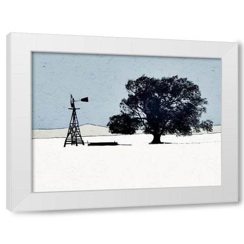 Keeping Company White Modern Wood Framed Art Print by Mabat, Ynon