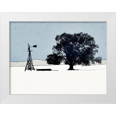 Keeping Company White Modern Wood Framed Art Print by Mabat, Ynon