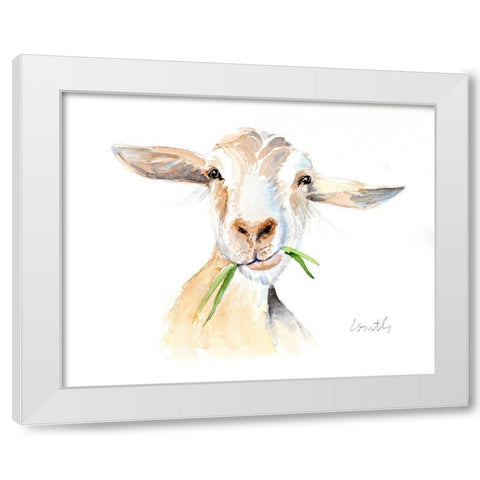 Goat III White Modern Wood Framed Art Print by Loreth, Lanie
