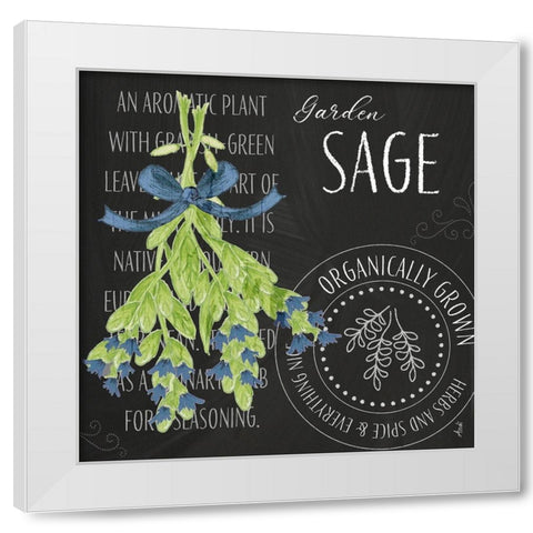 Garden Grown Herbs II White Modern Wood Framed Art Print by Metz, Andi