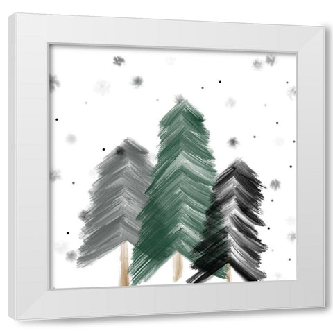 Nordic Christmas White Modern Wood Framed Art Print by Quach, Anna