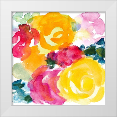 Sunny and Carefree II White Modern Wood Framed Art Print by Loreth, Lanie