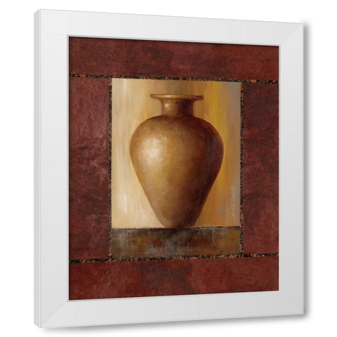 Taramind Pottery Vase White Modern Wood Framed Art Print by Loreth, Lanie