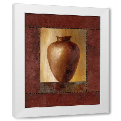 Mahogany Pottery Vase White Modern Wood Framed Art Print by Loreth, Lanie
