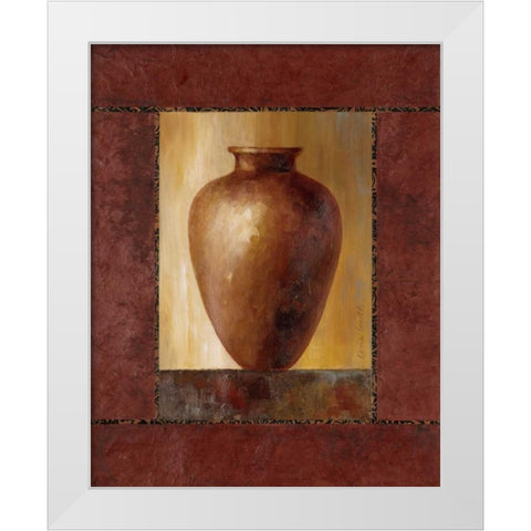 Mahogany Pottery Vase White Modern Wood Framed Art Print by Loreth, Lanie