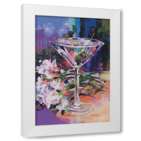 N.Y. Martini White Modern Wood Framed Art Print by Slivka, Jane