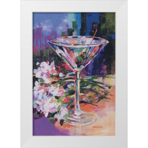 N.Y. Martini White Modern Wood Framed Art Print by Slivka, Jane