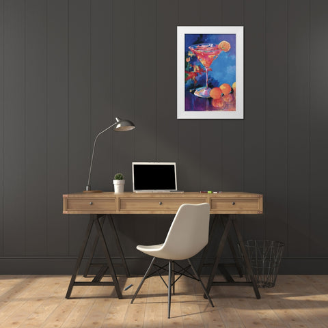 L.A. Cosmo White Modern Wood Framed Art Print by Slivka, Jane