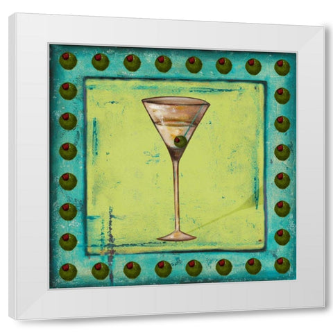 Olive Coctelito White Modern Wood Framed Art Print by Pinto, Patricia