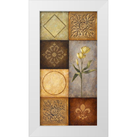 Simplicity I White Modern Wood Framed Art Print by Marcon, Michael