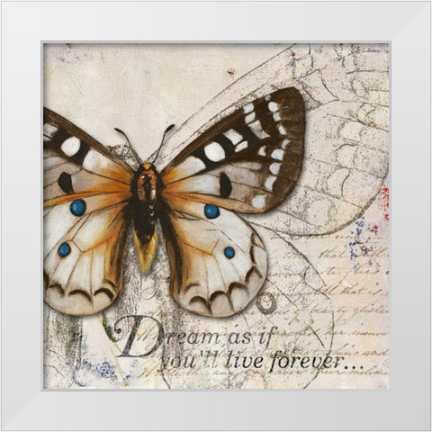 Living your Dreams I White Modern Wood Framed Art Print by Pinto, Patricia