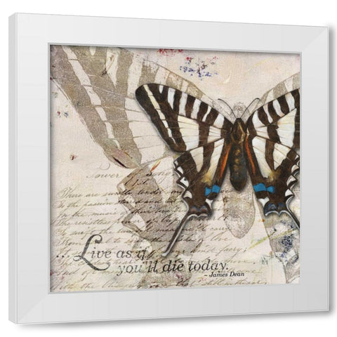 Living your Dreams II White Modern Wood Framed Art Print by Pinto, Patricia