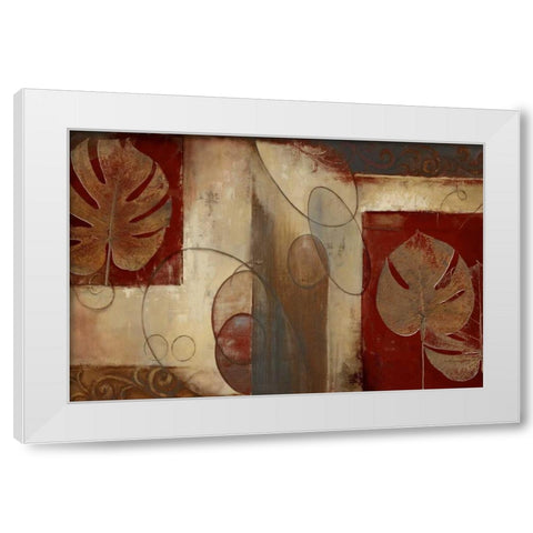 Inspiration in Crimson White Modern Wood Framed Art Print by Pinto, Patricia
