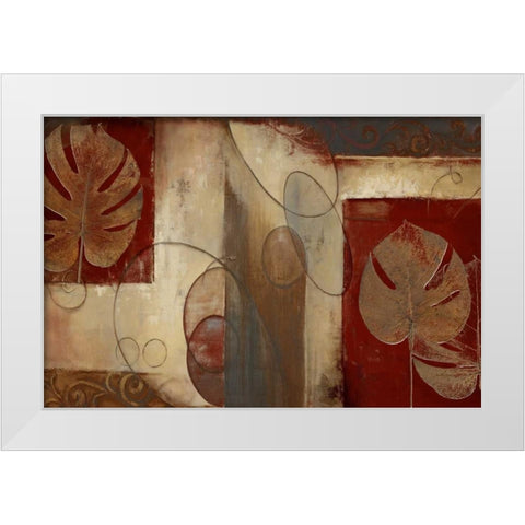 Inspiration in Crimson White Modern Wood Framed Art Print by Pinto, Patricia