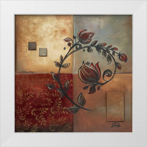 Ornaments I White Modern Wood Framed Art Print by Pinto, Patricia